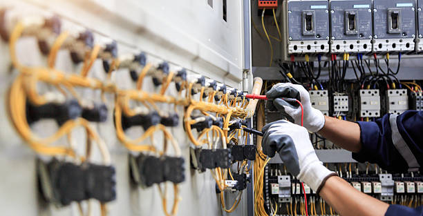 Professional Electrician technician working in Wake Village, TX
